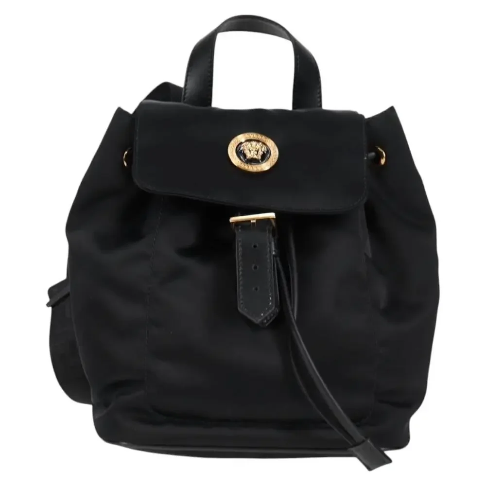 Versace Nylon Backpack Black